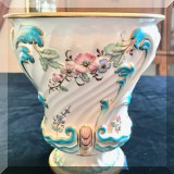 P04. Minton painted porcelain vase. 6.25”h x 6”w - $42 